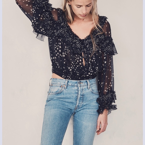 LoveShackFancy sheer star blouse - Picture 2 of 8